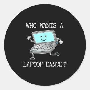 Adesivo Engraçado Laptop Dançando Computador Pun Cotação D