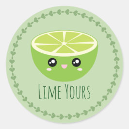 Adesivo Engraçado Limão de Kawaii. Sou seu trocadilho Frut