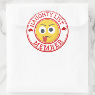 Adesivo Engraçado Lista de Malditos Rostos de Natal