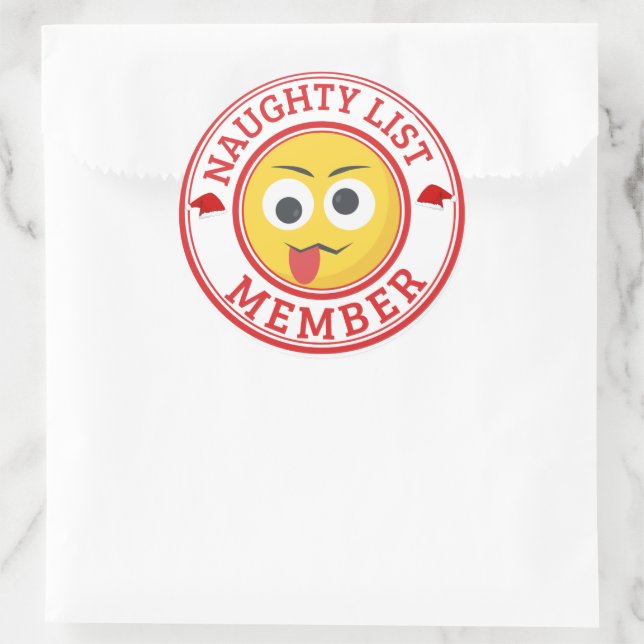 Adesivo Engraçado Lista de Malditos Rostos de Natal (Bolsa)