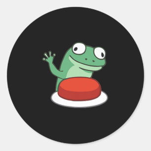 Adesivo Engraçado Lizard Button Meme