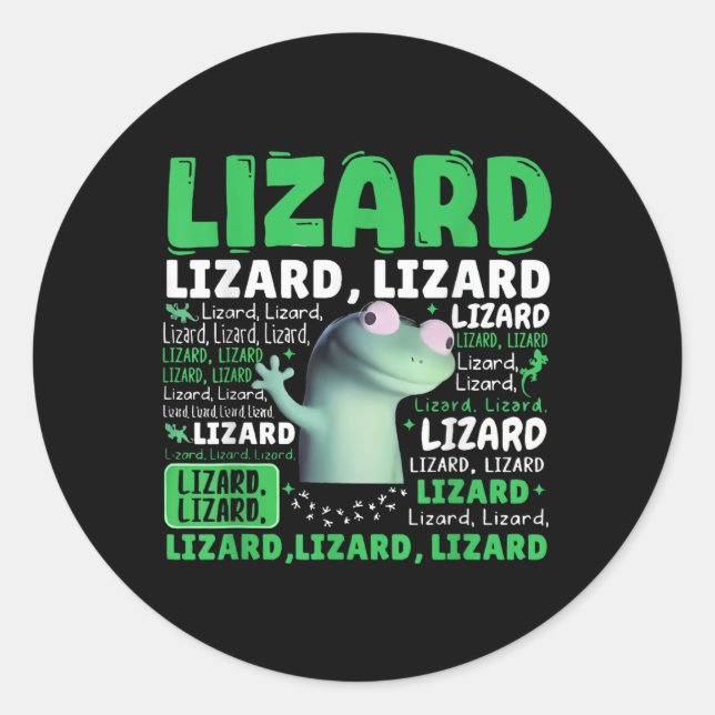 Adesivo Engraçado Lizard Meme Animal Men _1 (Frente)