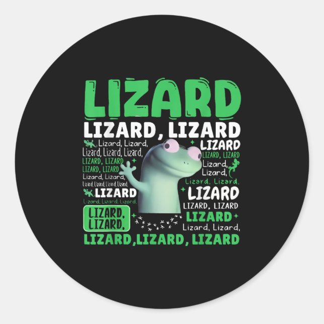 Adesivo Engraçado Lizard Meme Animal Men _1 (Frente)