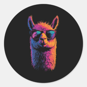 Adesivo Engraçado Llama Com Pulmões Coloridos Sem Drama An