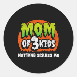 Adesivo Engraçado Mãe Halloween - Nada Me Assusta - Mãe De