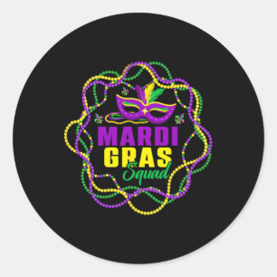 Adesivo Engraçado Mardi Gras Esquadrão Dourado Miçangas ve