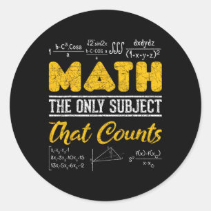 Adesivo Engraçado Matemática Do Geek De Matemática O Único