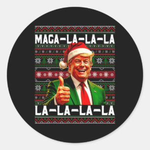 Adesivo Engraçado Mega-la-la-la Trump Chapéu de Papai Noel
