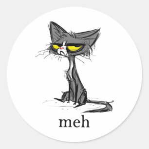 Adesivo Engraçado Meh Cat Gift Para Gaqueiros
