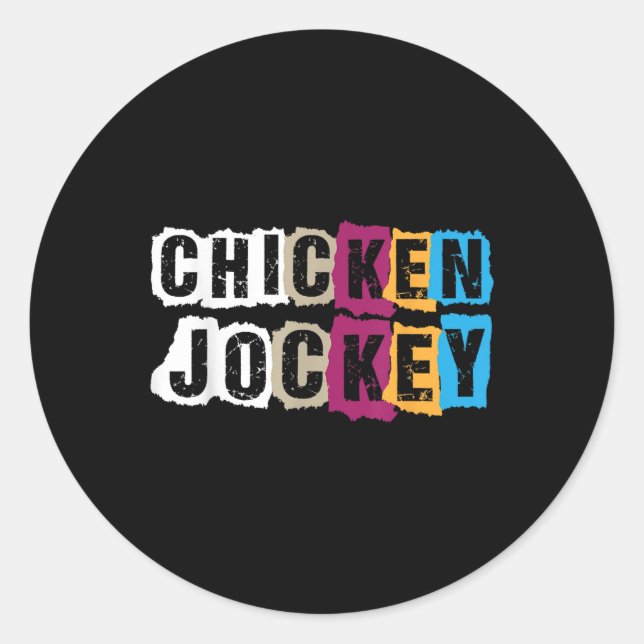Adesivo Engraçado Meme Chicken Jockey T-shirt.png (Frente)