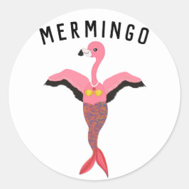 Adesivo Engraçado Mermingo Gráfico: Híbrido Flamingo-Serei