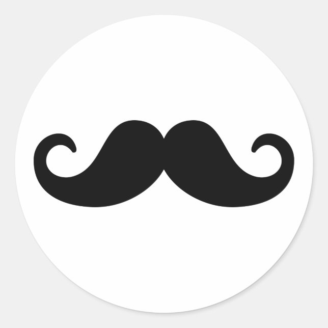 Adesivo Engraçado Mustache (Frente)