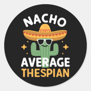 Adesivo Engraçado Nacho Médio Thespian Cinco De Mayo Mexic