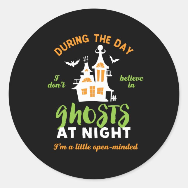 Adesivo Engraçado, não acredito no Fantasma Paranormal (Frente)