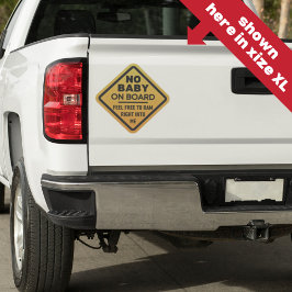 Adesivo Engraçado Não Bebê no Pára-choque de Adultos do Co