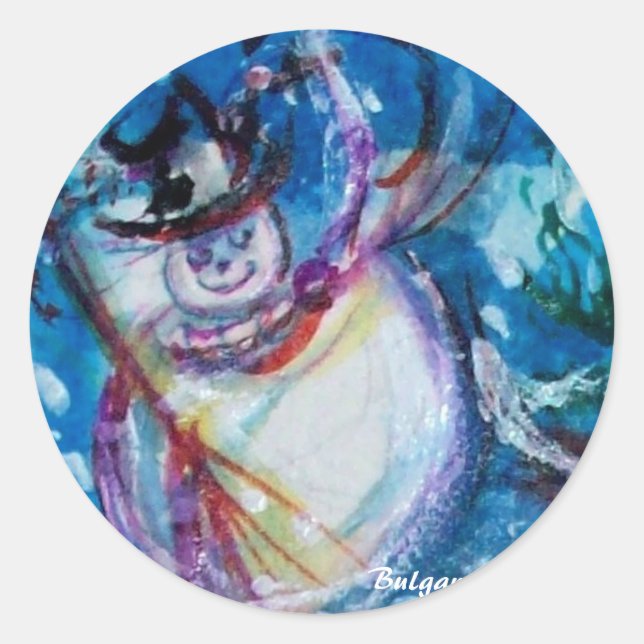 ADESIVO ENGRAÇADO NEVE NA NOITE DO INVERNO (Frente)