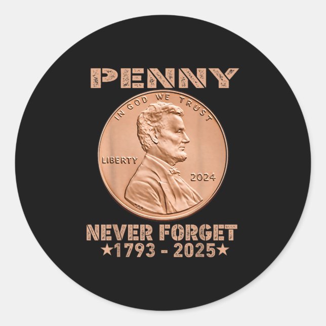 Adesivo Engraçado Nunca Esquecer A Moeda Da Penny 1 Centav (Frente)
