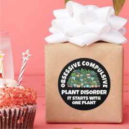 Adesivo Engraçado Obsessivo Transtorno Vegetal Compulsivo