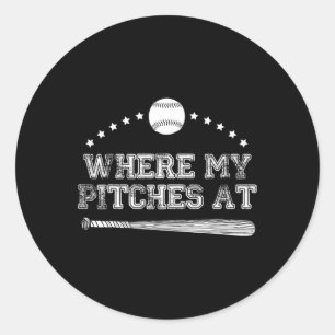Adesivo Engraçado Onde Meus Pingos No Softball Pitcher Dão