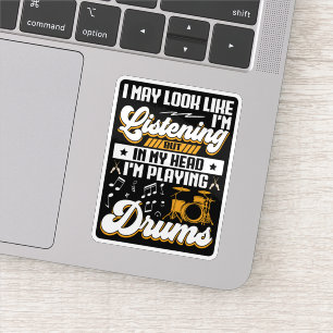 Adesivo Engraçado ouvir na minha cabeça Estou tocando meus