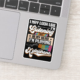 Adesivo Engraçado ouvir na minha cabeça Estou tocando Xylo