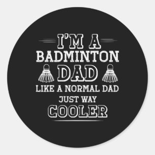 Adesivo Engraçado Pai Badminton Camisa Men Mulheres Badmin