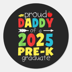 Adesivo Engraçado Pai Orgulhoso De Uma Classe De 2025 Pré-