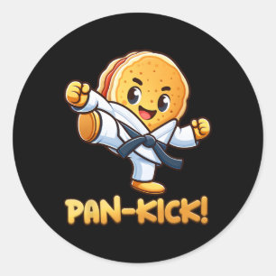 Adesivo Engraçado Pancake Pan Karate Taekwondo Kick Boys G