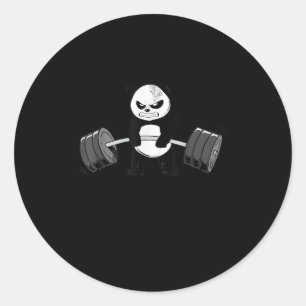Adesivo Engraçado Panda Workout Kitten Gym Deadlifpower