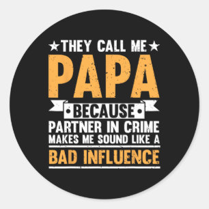 Adesivo Engraçado Papá Design Para O Avô Papi Papaw Da Gra