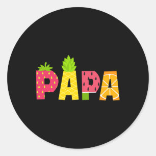 Adesivo Engraçado Papá Fruitário, Fatia de Fruta dos Homen