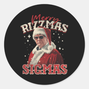 Adesivo Engraçado Papai noel Feliz Rizzmas Sigmas Xmas Paj
