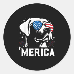 Adesivo Engraçado Patriótico Labrador Retriever Merica Hap