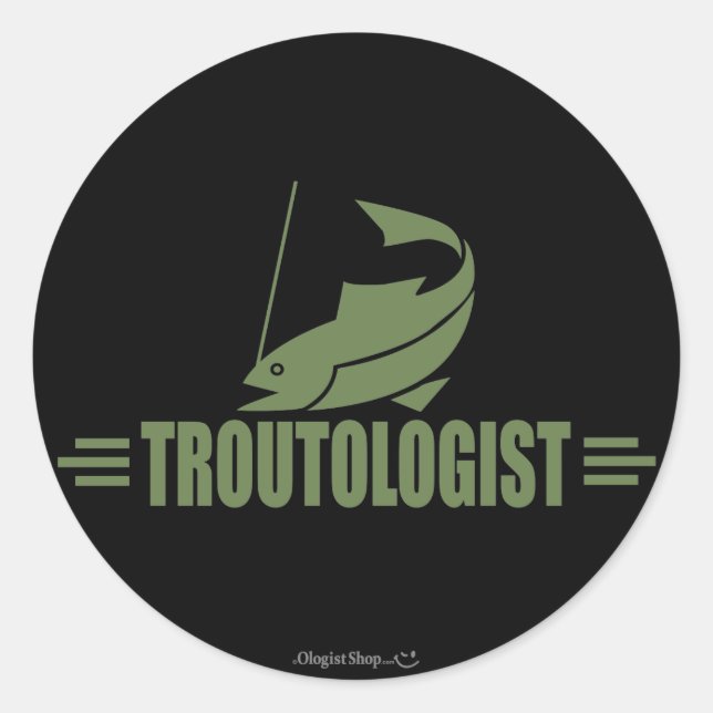 Adesivo Engraçado Pesca de Trutas (Frente)