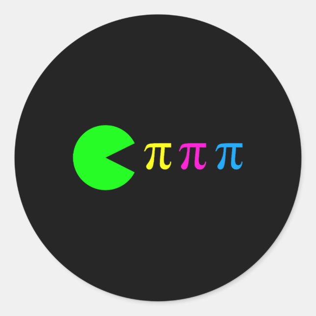 Adesivo Engraçado Pi Day Math Science Ate Pi Símbolo Cor (Frente)