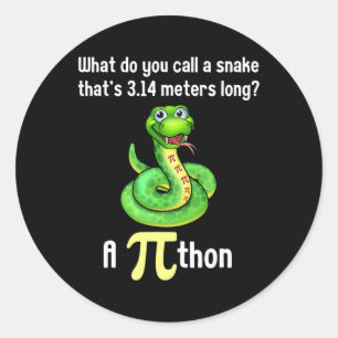 Adesivo Engraçado Pi Day Puns Pithon Math Professores Piad