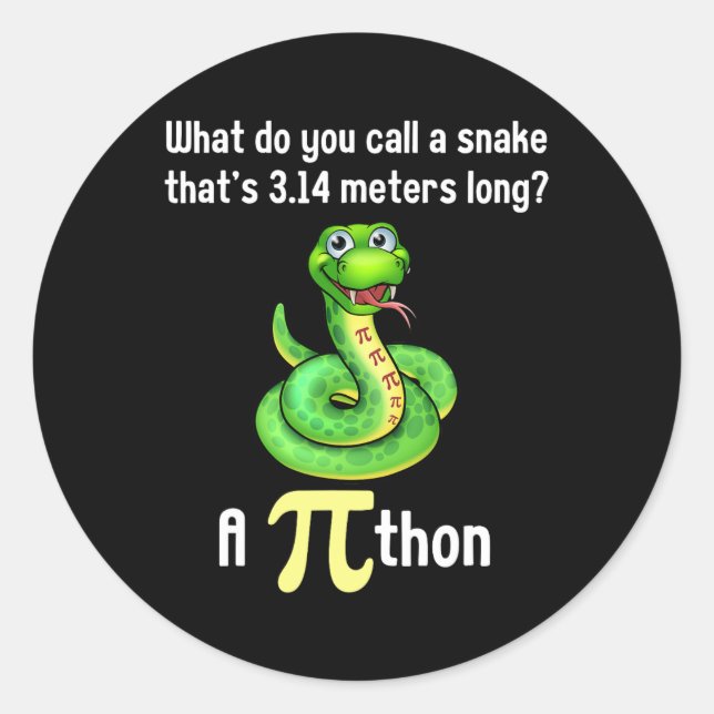 Adesivo Engraçado Pi Day Puns Pithon Math Professores Piad (Frente)