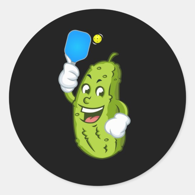 Adesivo Engraçado Pickleball Humor Humor Cucumber (Frente)