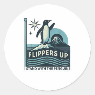 Adesivo Engraçado Pinguim Pé Para Cima Eu Pego O Pinguim