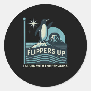 Adesivo Engraçado Pinguim Pé Para Cima Eu Pego O Pinguim