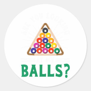 Adesivo Engraçado Piscina Sarcástico Billiards Slogan Olha