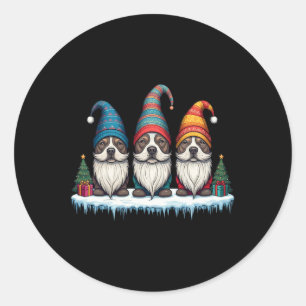 Adesivo Engraçado Pitbull Gnomies Natal Gnomens Mulheres M