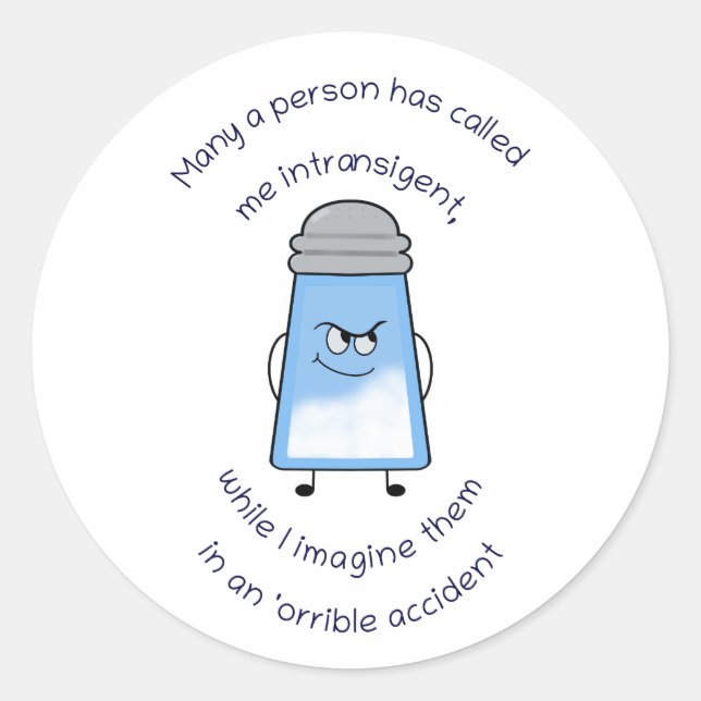 Adesivo Engraçado Poema Salty Couplet Stick "Acidente Orri (Frente)