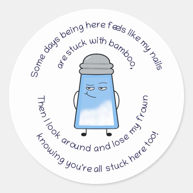 Adesivo Engraçado Poema Salty Couplet Sticker "Bamboo" (Frente)
