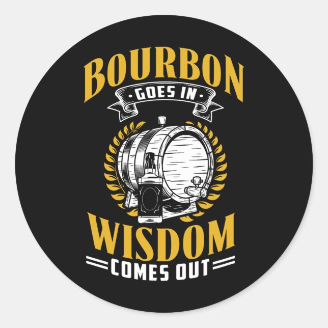 Adesivo Engraçado Presente De Bebendo Whiskey Bourbon Para (Frente)