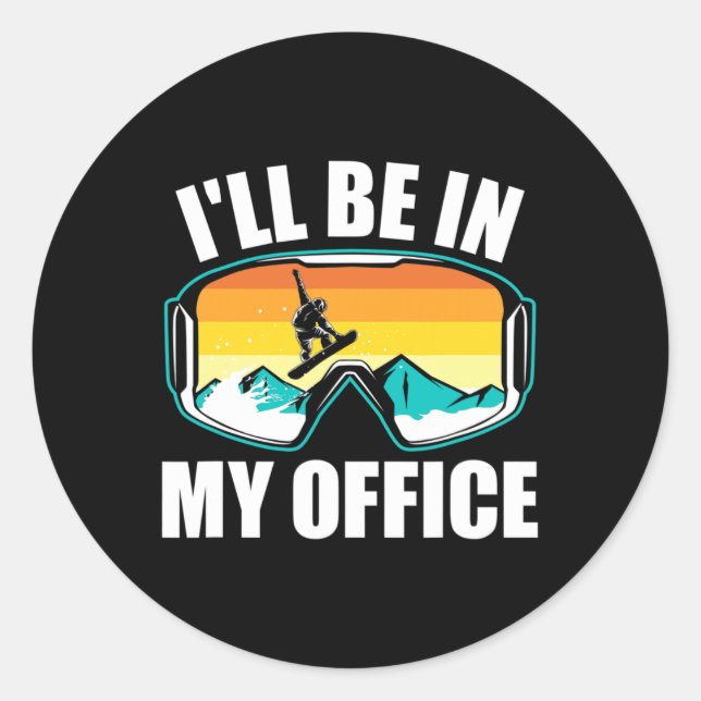 Adesivo Engraçado Presente De Snowboard Para Snowboarder W (Frente)