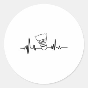 Adesivo Engraçado Pulsação de Badminton Shuttle Esporte