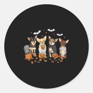 Adesivo Engraçado Pumpkin Ghost Chihuahua Halloween Chihua