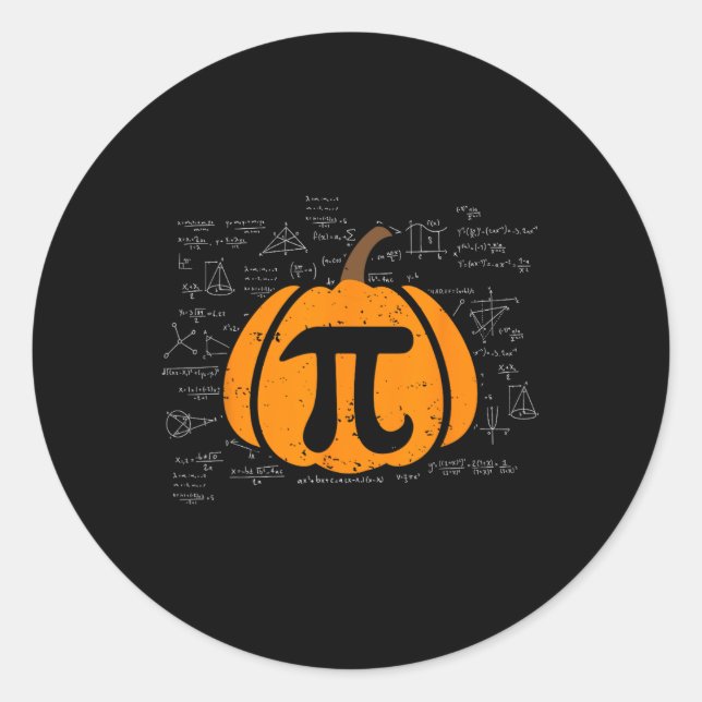 Adesivo Engraçado Pumpkin Pie Math Professora Halloween Th (Frente)