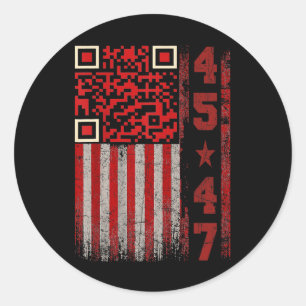 Adesivo Engraçado Qr Digitalize-Me Presidente Trump 4547 T